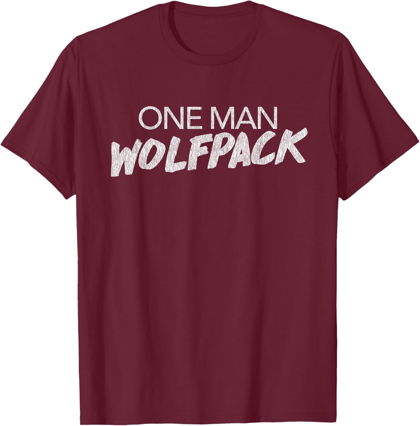 One Man Wolfpack T-Shirt - T-Shirt | Maroon