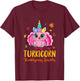 Cute Unicorn Turkey Funny Thanksgiving Turkicorn Girl Kids T-Shirt - T-Shirt | Maroon
