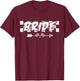 Bride Checkered Flag Racing Wedding T-Shirt - T-Shirt | Maroon