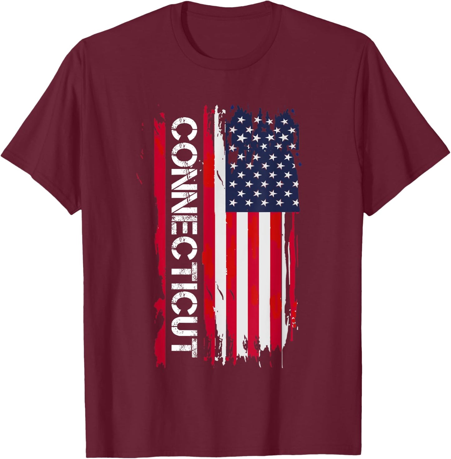 Connecticut, America T-Shirt - T-Shirt | Maroon