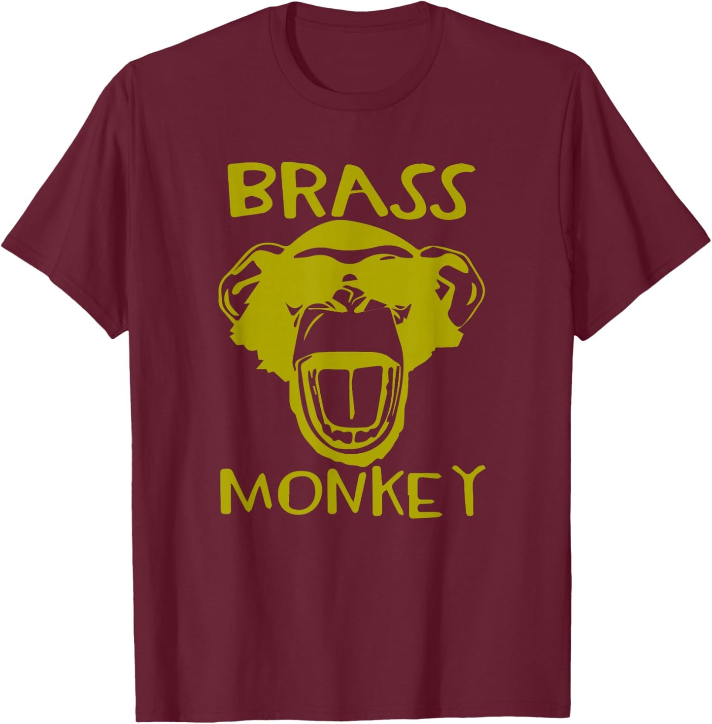 Brass Monkey - Funny Music T-Shirt - T-Shirt | Maroon