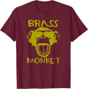Brass Monkey - Funny Music T-Shirt - T-Shirt | Maroon