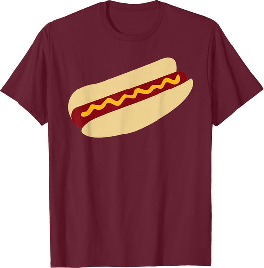 Hot Dog T-Shirt - T-Shirt | Maroon