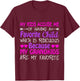 Grandma My Grandkids Are My Favorite T-Shirt - T-Shirt | Maroon