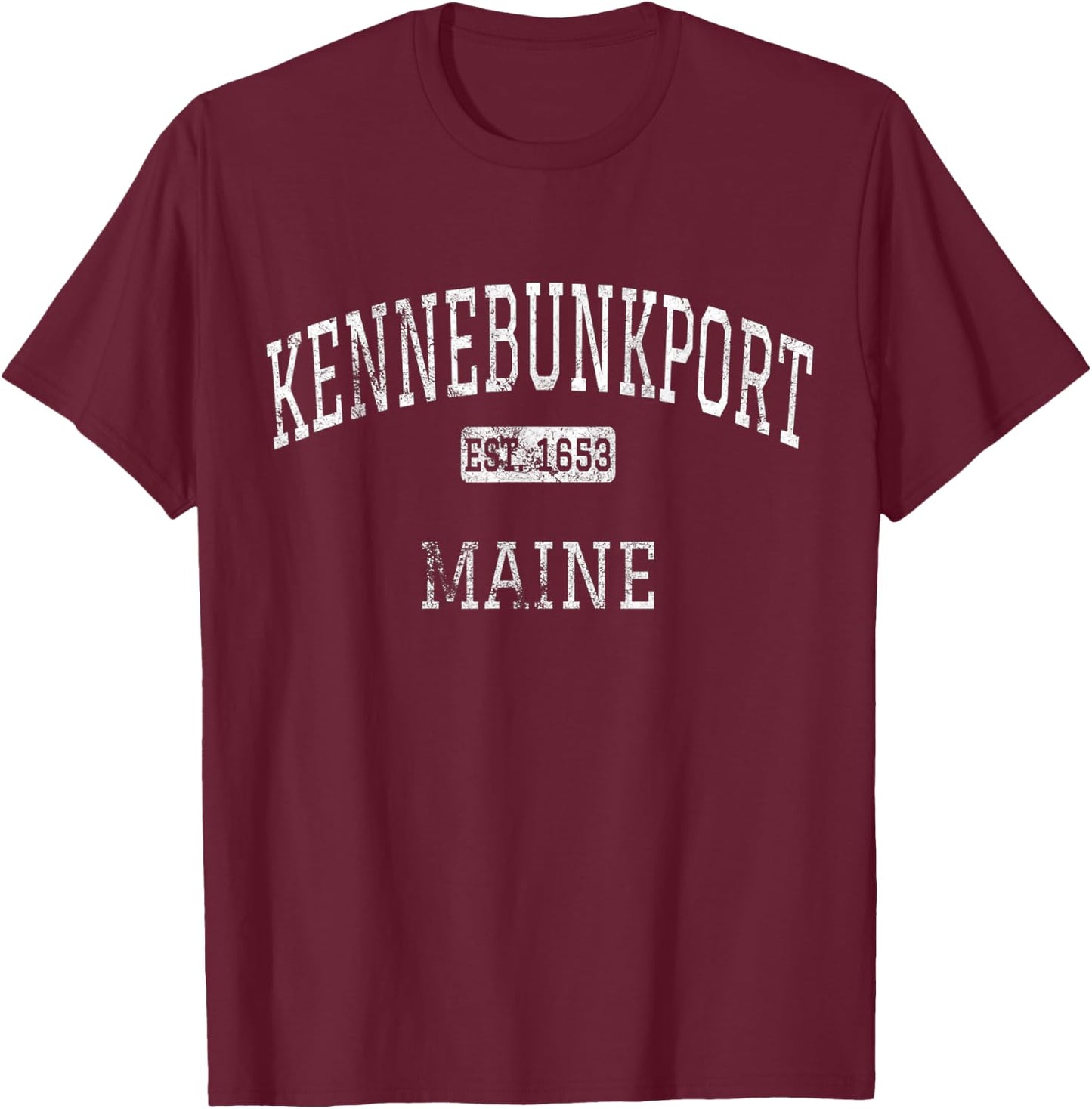 Kennebunkport Maine ME Vintage T-Shirt - T-Shirt | Maroon