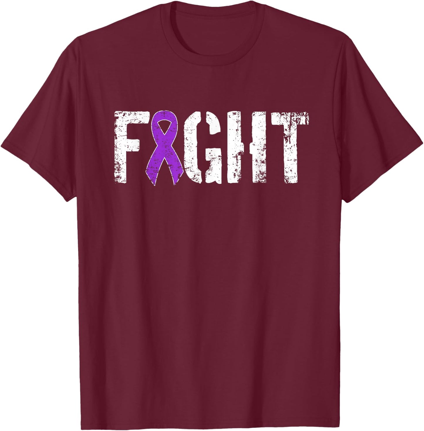 Fight Pancreatic Cancer - Military Style Awareness Ribbon T-Shirt - T-Shirt | Maroon
