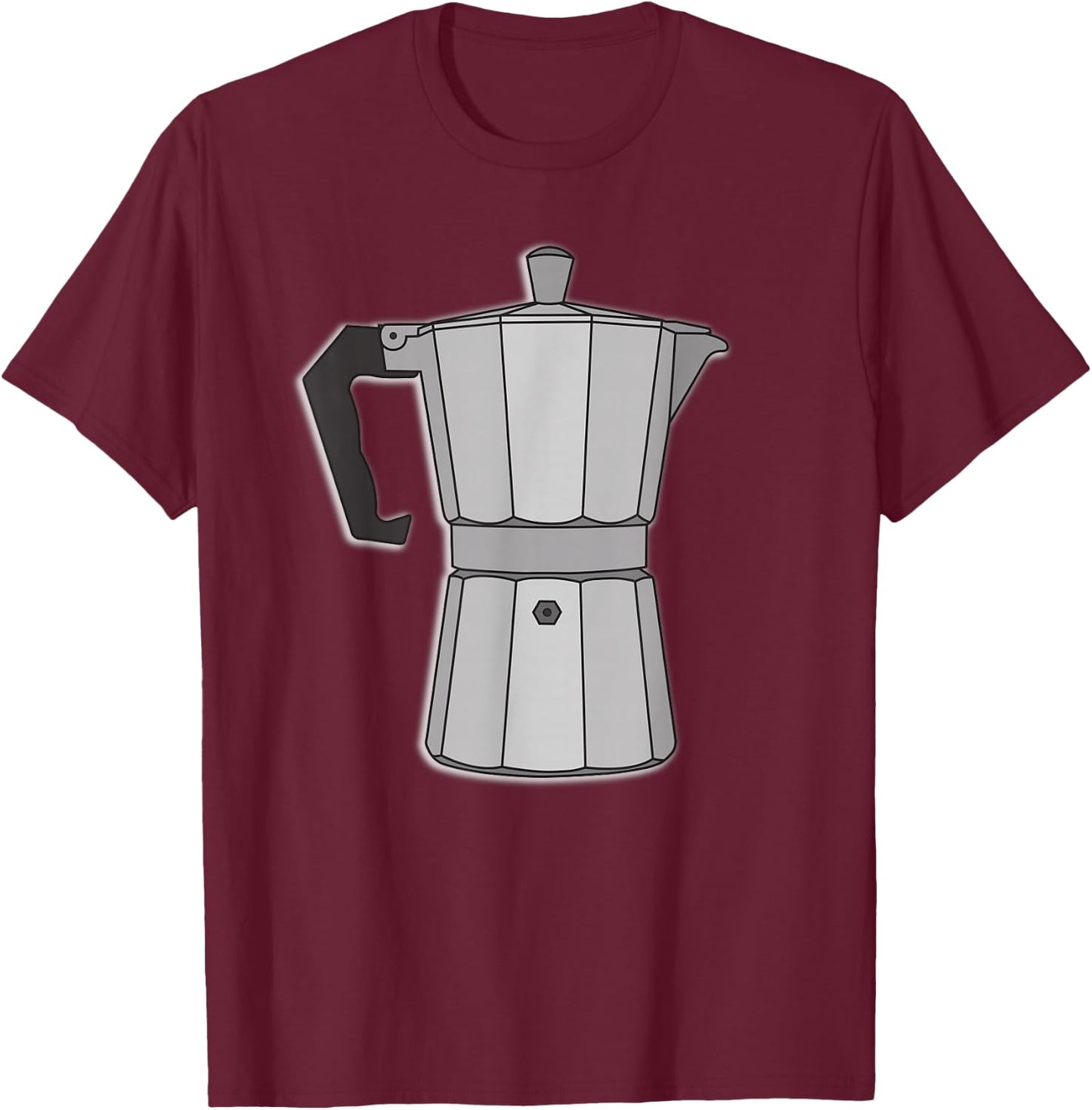 Retro Vintage Old School Espresso Coffee Maker Pot T-Shirt - T-Shirt | Maroon