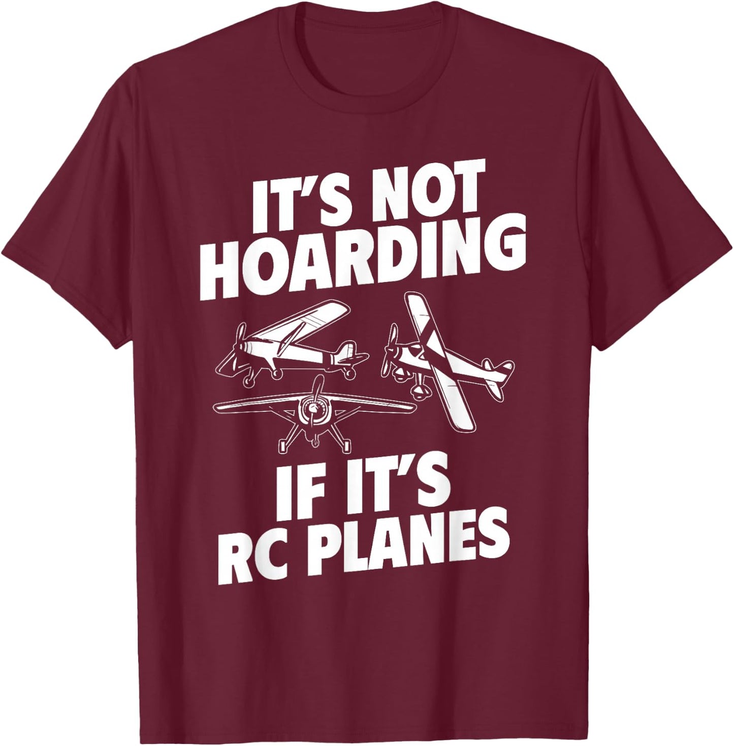 Remote Controlled Aeroplane Model Plane T-Shirt - T-Shirt | Maroon