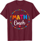 Instructional Math Coach Crew Back to School Matching Group T-Shirt - T-Shirt | Maroon