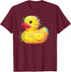 Programmer Glitch Rubber Duck Debugging Coding T-Shirt - T-Shirt | Maroon