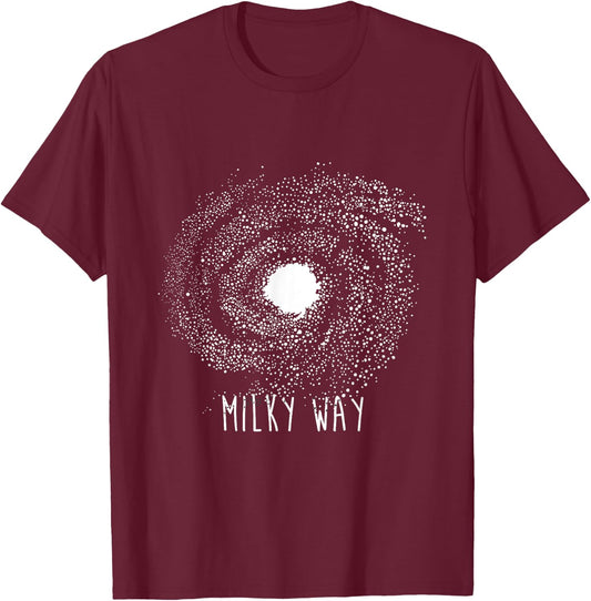 Milky Way Galaxy T-Shirt - T-Shirt | Maroon