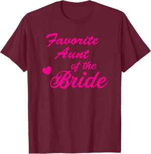 Aunty of the Bride Aunty Bachelorette Bridal Shower T-Shirt - T-Shirt | Maroon