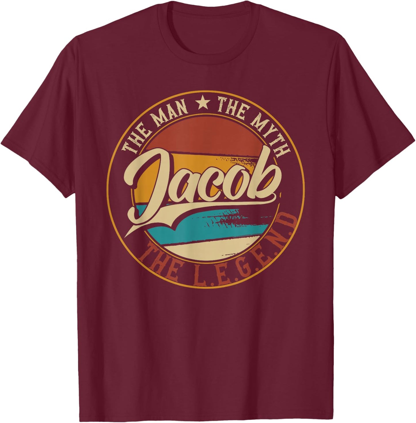 Jacob The man the myth the legend T-Shirt - T-Shirt | Maroon