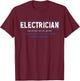 Funny Electrician Apparel & Gifts Electrician Definition - Men's Black Small Classic Fit Short Sleeve T-Shirt - T-Shirt | Maroon