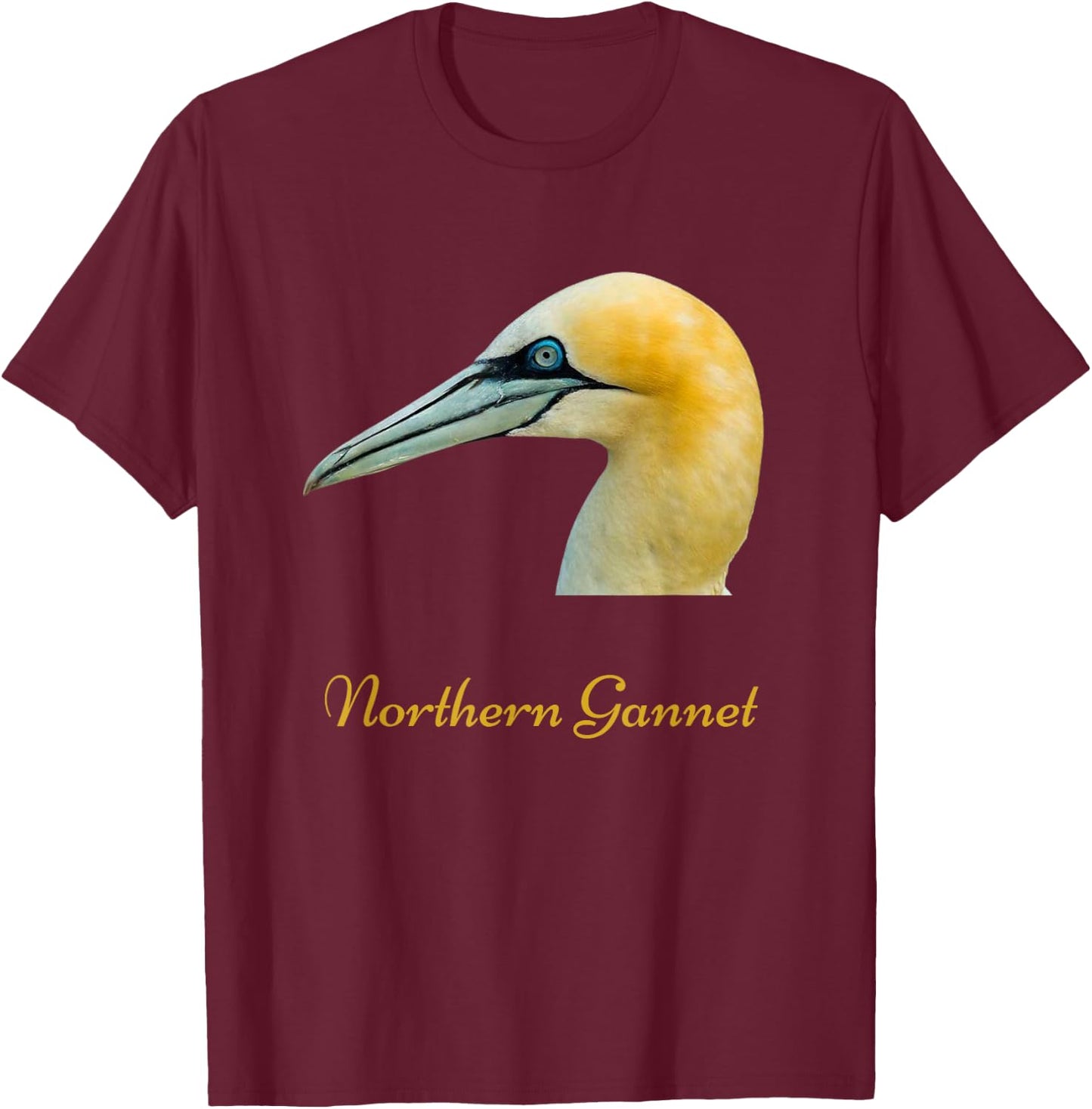 Northern Gannet Bird Ornithology T-Shirt - T-Shirt | Maroon