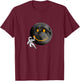 Astronaut Painting a face on The Moon T-Shirt - T-Shirt | Maroon