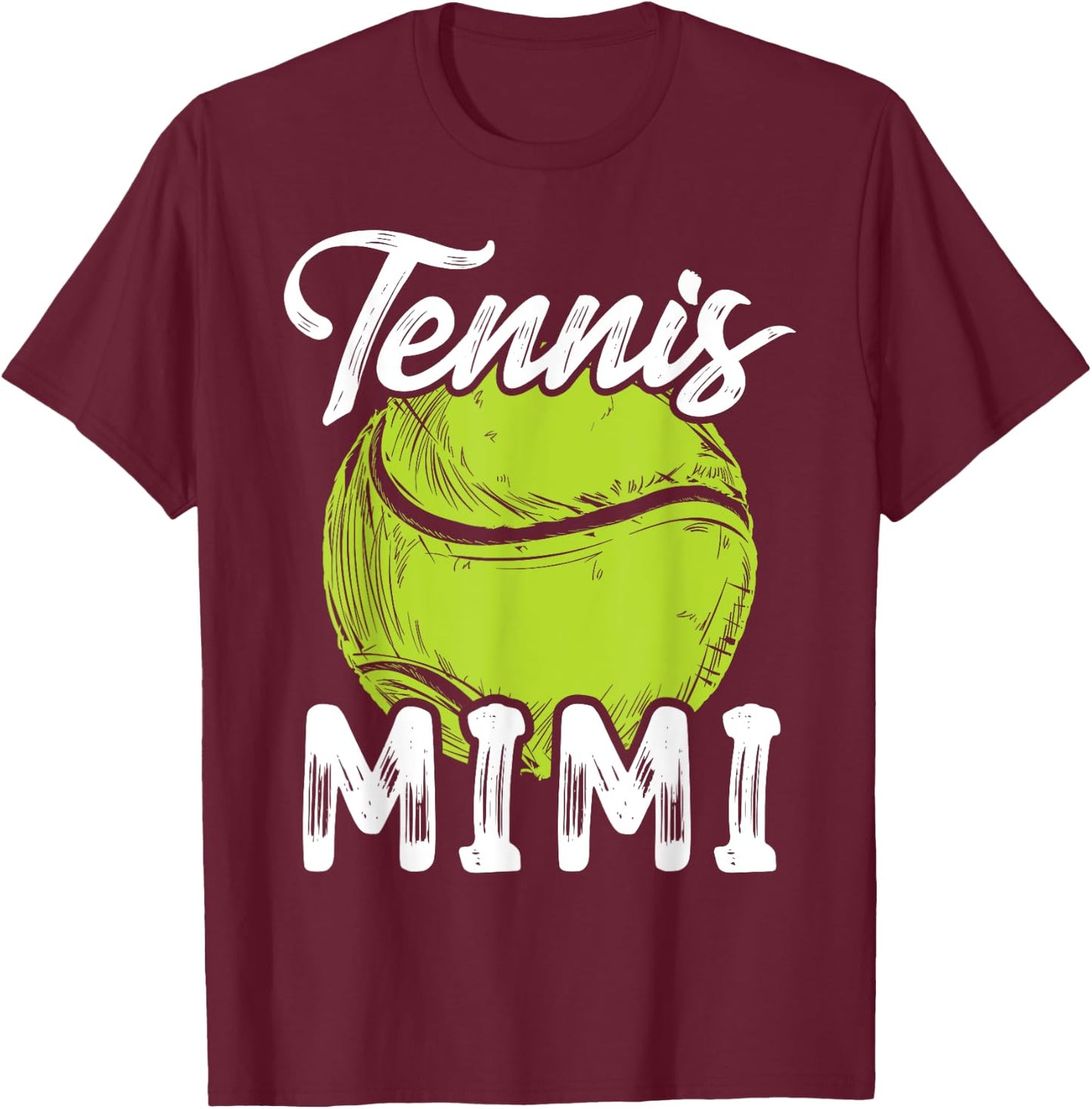 Tennis Mimi Women Family Matching Set Tennis Ball Player T-Shirt - T-Shirt | Maroon