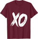 Lurki Hugs and Kisses XO Women's Valentine's Day Love Themed - Black, Small T-Shirt - T-Shirt | Maroon