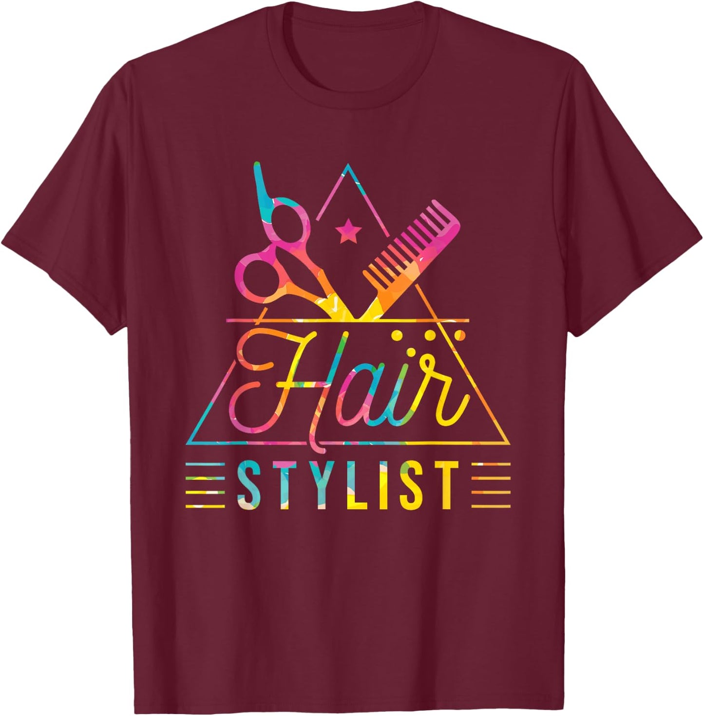 Hair Stylist, Hair Stylist and Hair Styling T-Shirt - T-Shirt | Maroon