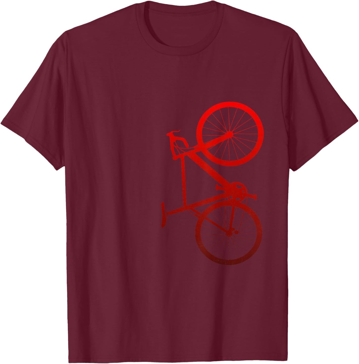 Road Biking Cycling Apparel - Bike Cycling T-Shirt - T-Shirt | Maroon