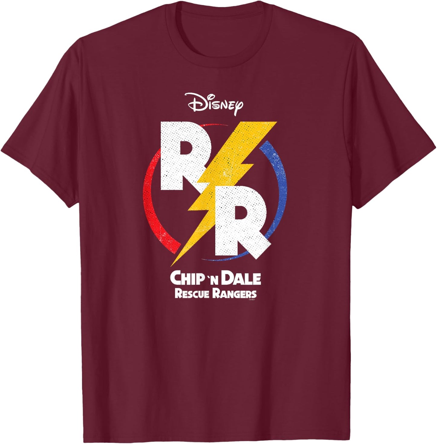 Disney Chip 'N Dale Rescue Rangers Logo T-Shirt - T-Shirt | Maroon