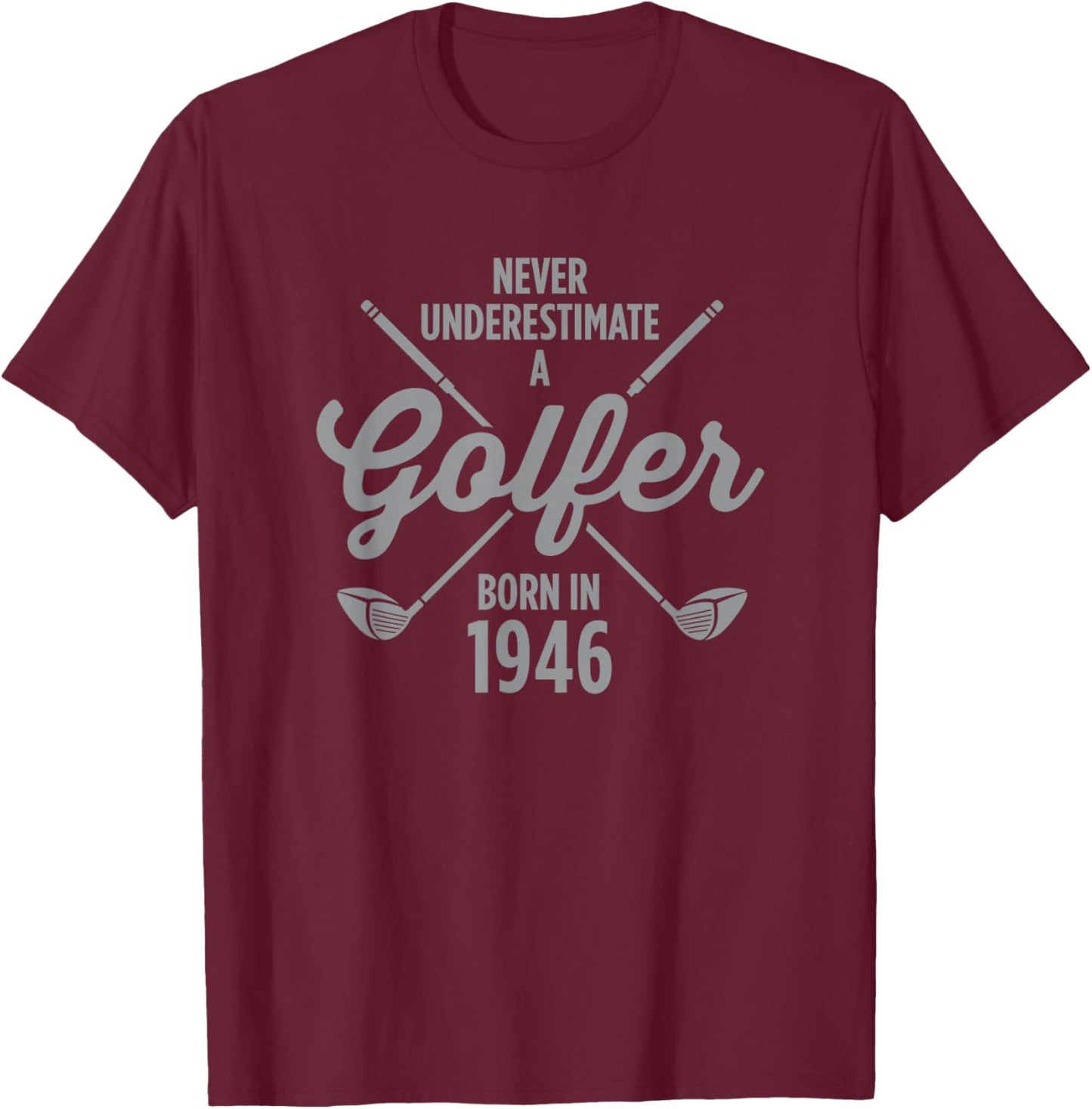 80 Year Old Golfer: Golfing Golf 1946 80th Birthday T-Shirt - T-Shirt | Maroon