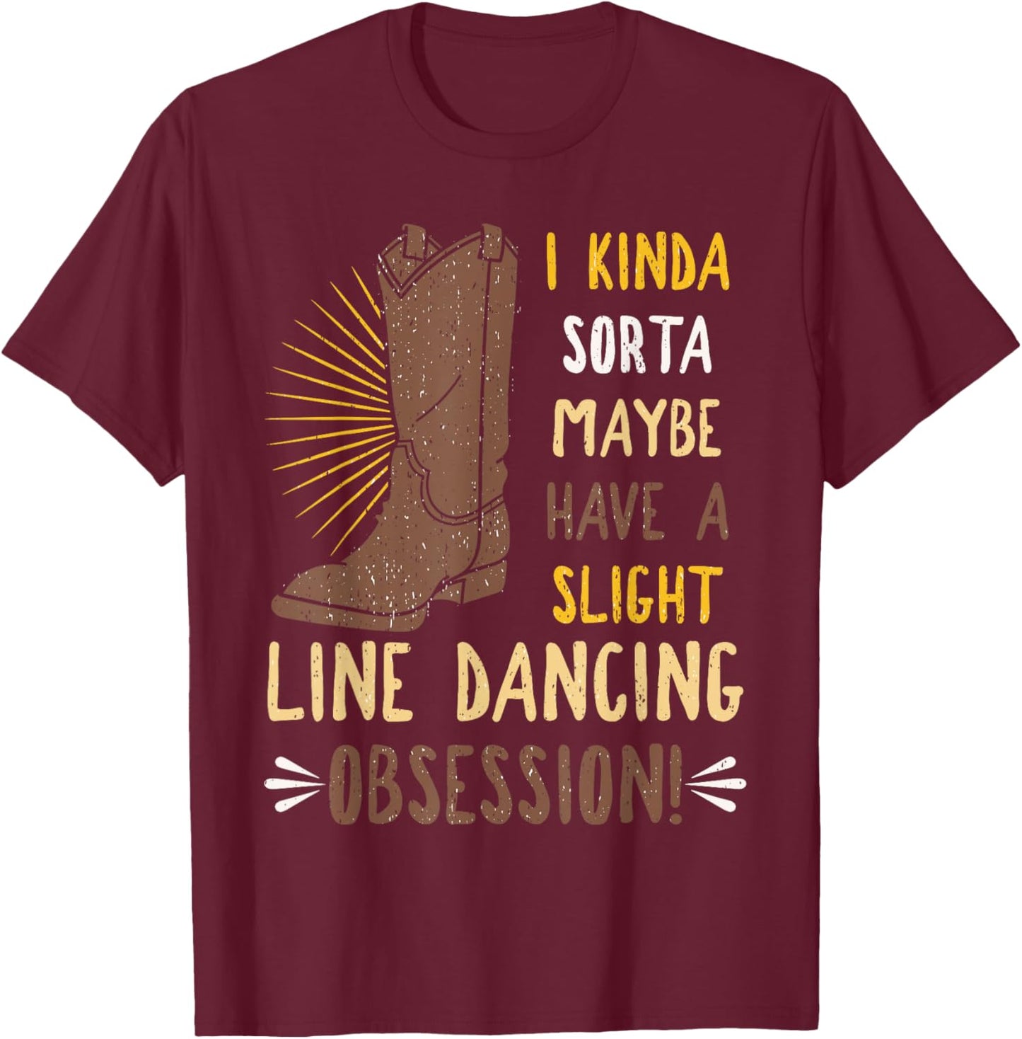 Line Dancing Choreographed Group Dancer Dance Teacher Gift T-Shirt - T-Shirt | Maroon