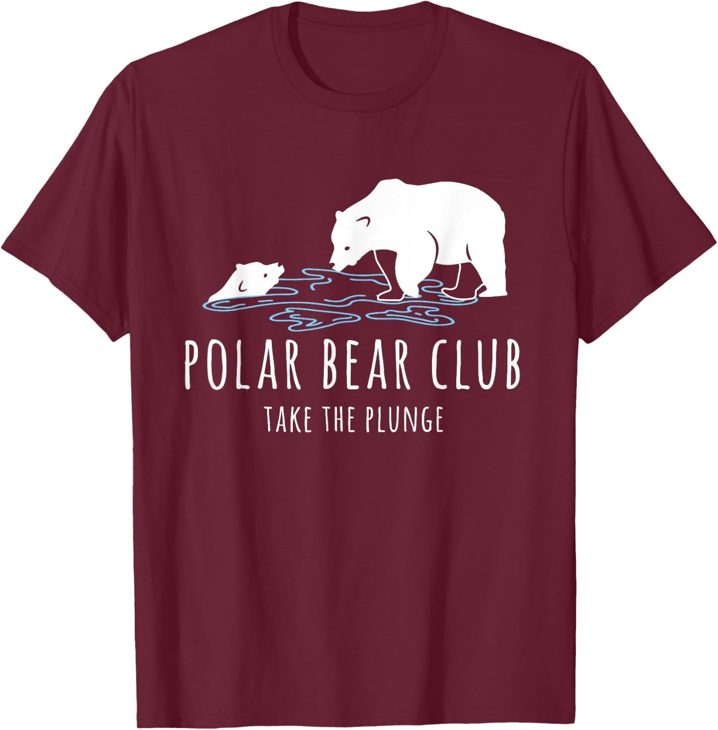 Polar Bear Club Take The Plunge Ice Bear T-Shirt - T-Shirt | Maroon
