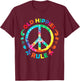 Old Hippies Rule Hippie Vintage Retro Costume Hippy Gift T-Shirt - T-Shirt | Maroon