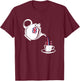 Time For Tea England - English Novelty Souvenir Memorabilia T-Shirt - T-Shirt | Maroon