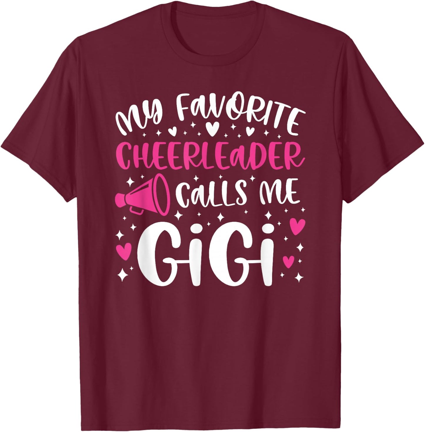Proud Cheer Gigi Grandma Of A Cheerleader Gigi T-Shirt - T-Shirt | Maroon