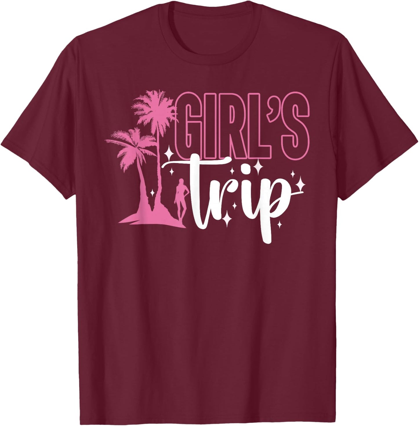 Girl's Trip Girl Cute Friends Girls Trip T-Shirt - T-Shirt | Maroon