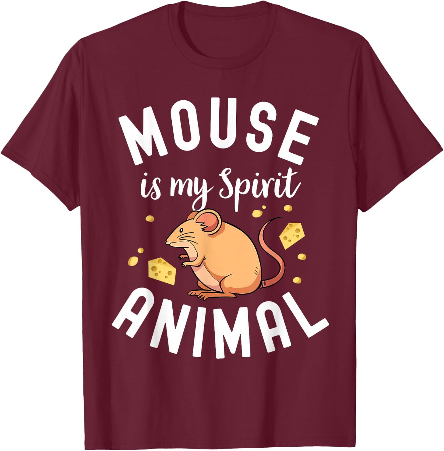Mouse Gifts For Kids Maus Rodent Ratón Mouse Lovers Gerbil T-Shirt - T-Shirt | Maroon