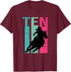 Retro Rodeo 10th Birthday Horse Lover Cowgirl Country 10 T-Shirt - T-Shirt | Maroon
