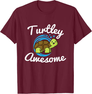 Turtley Awesome Tortoise Sea Animal Funny Gift T-Shirt - T-Shirt | Maroon