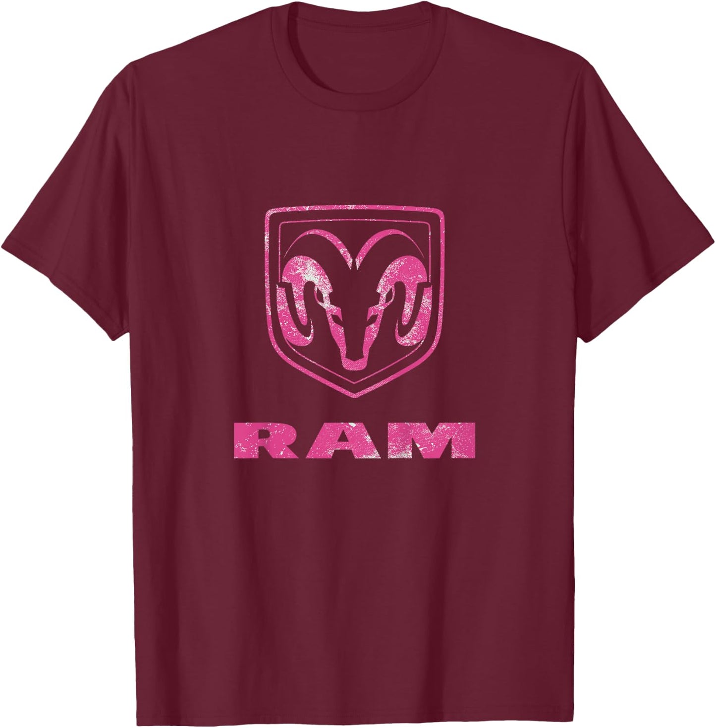 RAM Trucks Logo Distressed T-Shirt - T-Shirt | Maroon