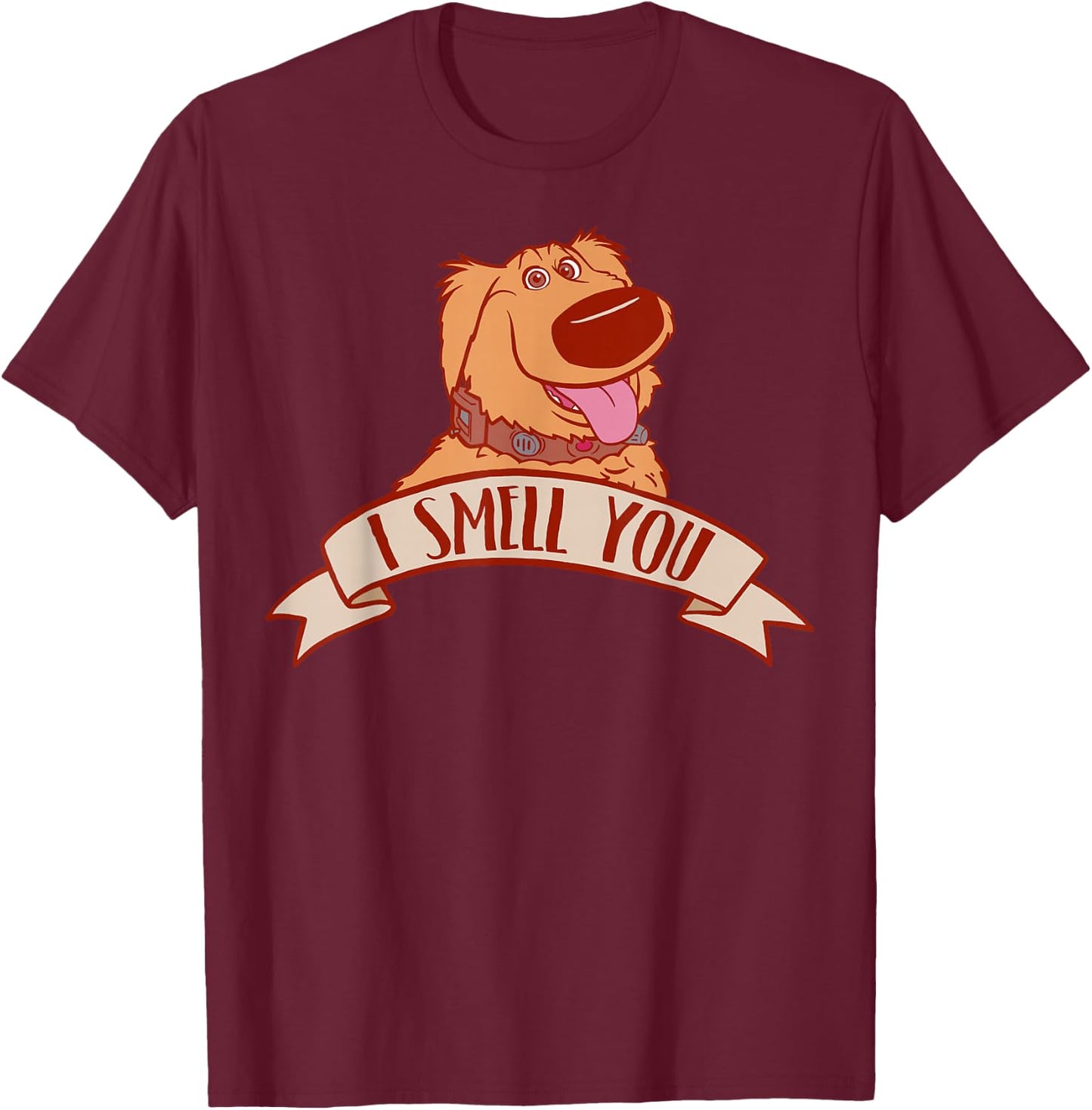 Disney Pixar Up Dug I Smell You Portrait T-Shirt - T-Shirt | Maroon
