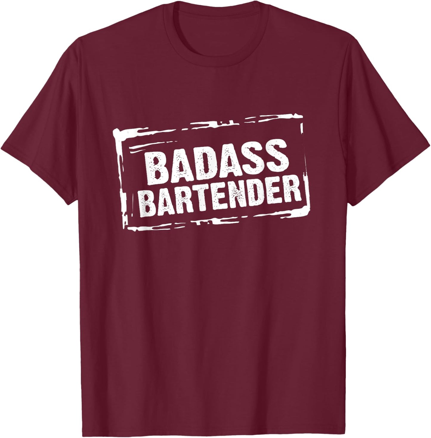 Badass Bartender Pub Beer Shots Bartenders Gifts T-Shirt - T-Shirt | Maroon