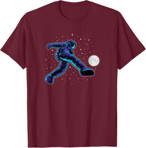 Astronaut Shirt Soccer Playing In Space Soccer Players Gift T-Shirt - T-Shirt | Maroon