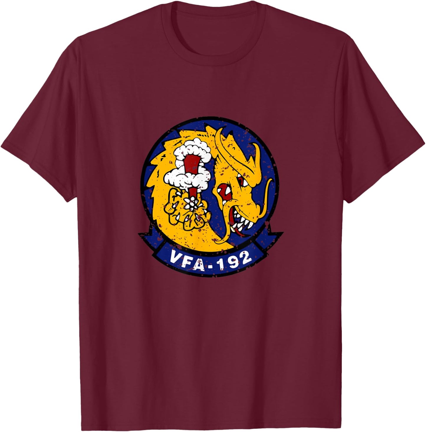VFA-192 World Famous Golden Dragons Vintage Veteran Day Xmas T-Shirt - T-Shirt | Maroon