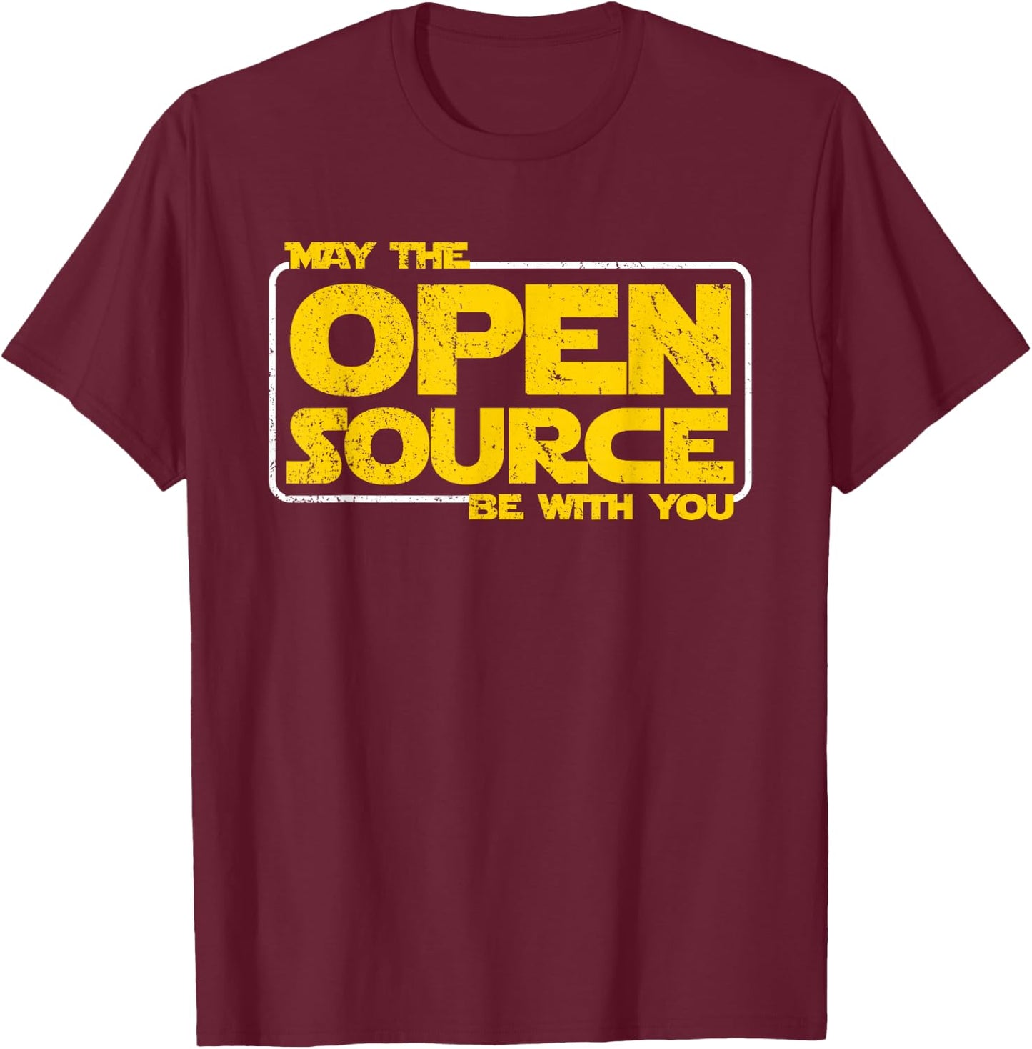 Opensource Linux Programmer Coding Computer Tech Humor T-Shirt - T-Shirt | Maroon