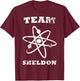 The Big Bang Theory Logo Team Sheldon Atom T-Shirt - T-Shirt | Maroon