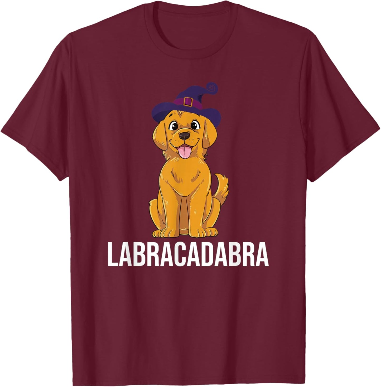 Labracadabra Dog Labrador Golden Retriever T-Shirt - T-Shirt | Maroon