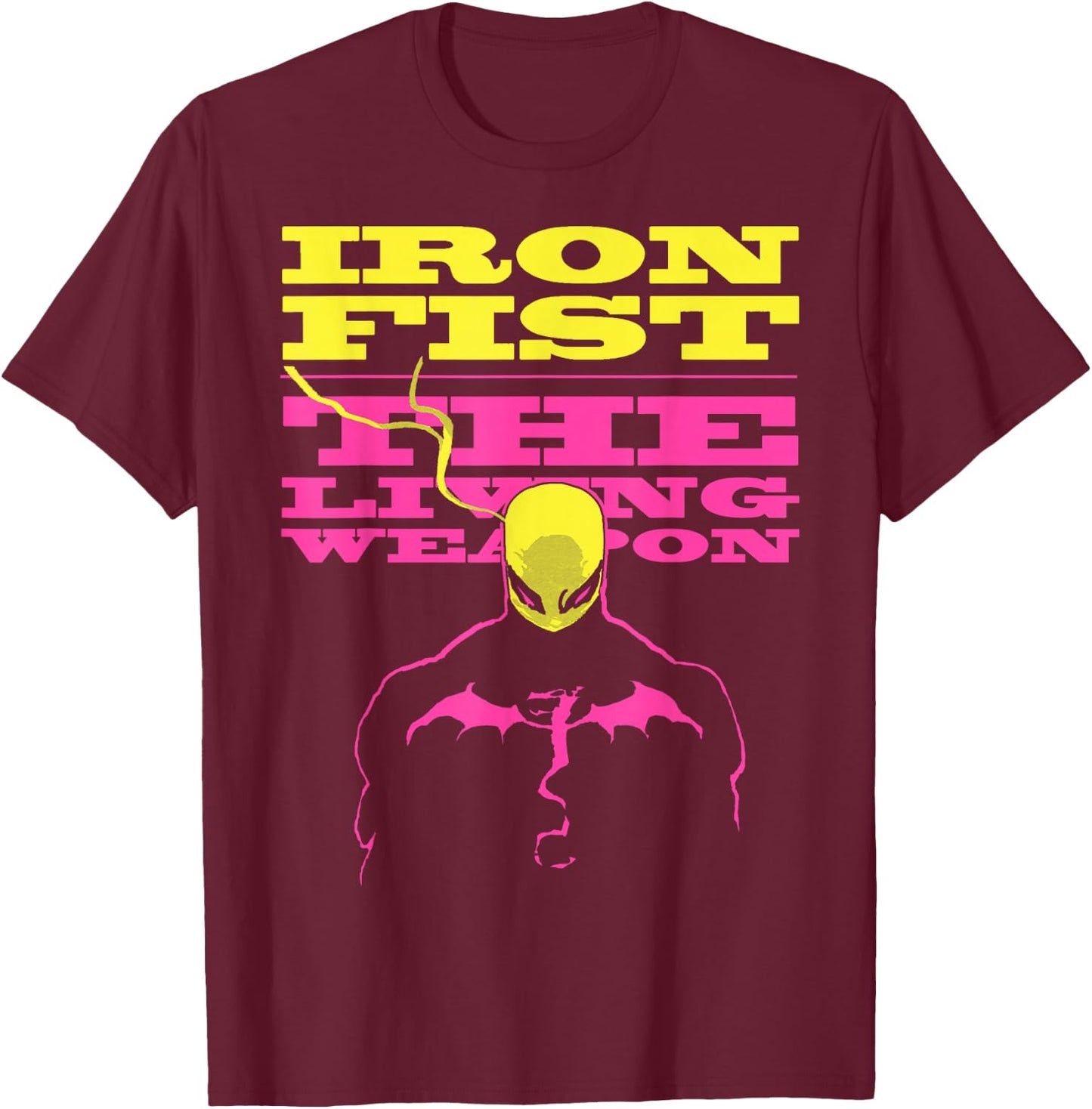 Marvel Iron Fist The Living Weapon Graphic T-Shirt - T-Shirt | Maroon