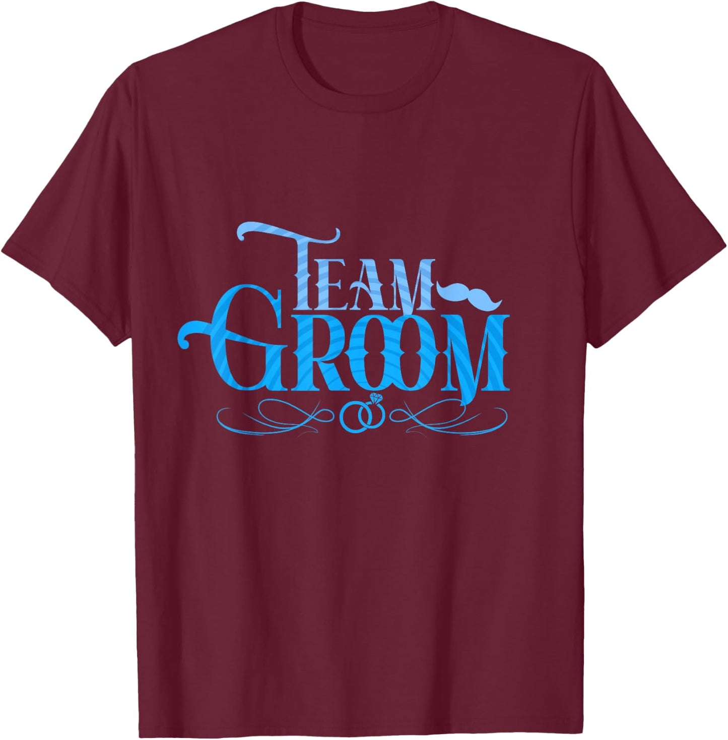 Team Groom Crew Squad Bachelor Party Wedding T-Shirt - T-Shirt | Maroon