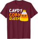Candy Corn Queen Costume Halloween Cute Kawaii Crown Girls T-Shirt - T-Shirt | Maroon