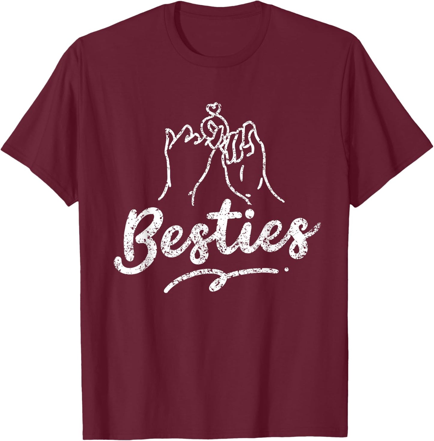 Besties Bestie Friendship Best Friends Girlfriend Besties T-Shirt - T-Shirt | Maroon
