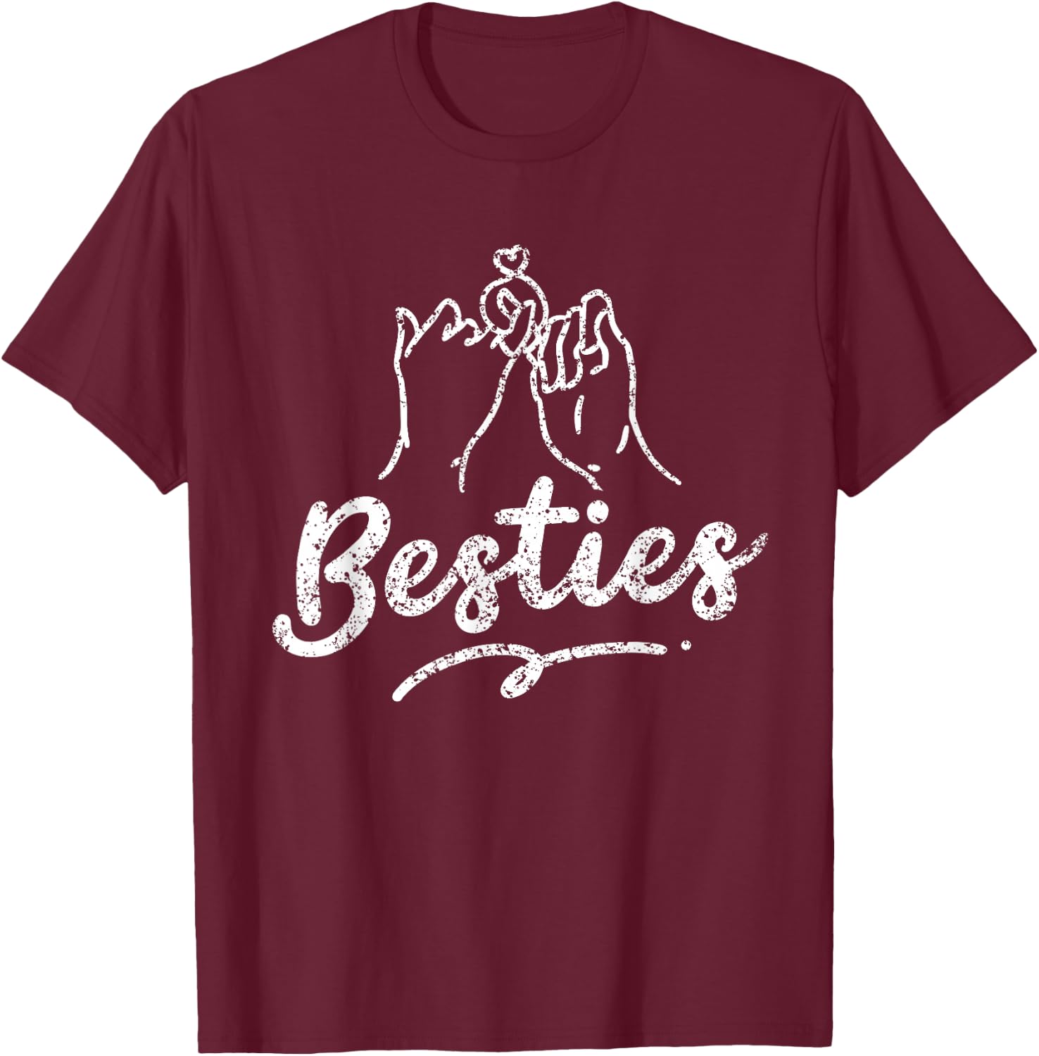 Besties Bestie Friendship Best Friends Girlfriend Besties T-Shirt - T-Shirt | Maroon