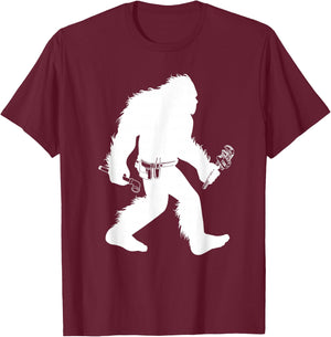 Bigfoot Pipefitter Cryptid Welder Sasquatch Steamfitter T-Shirt - T-Shirt | Maroon