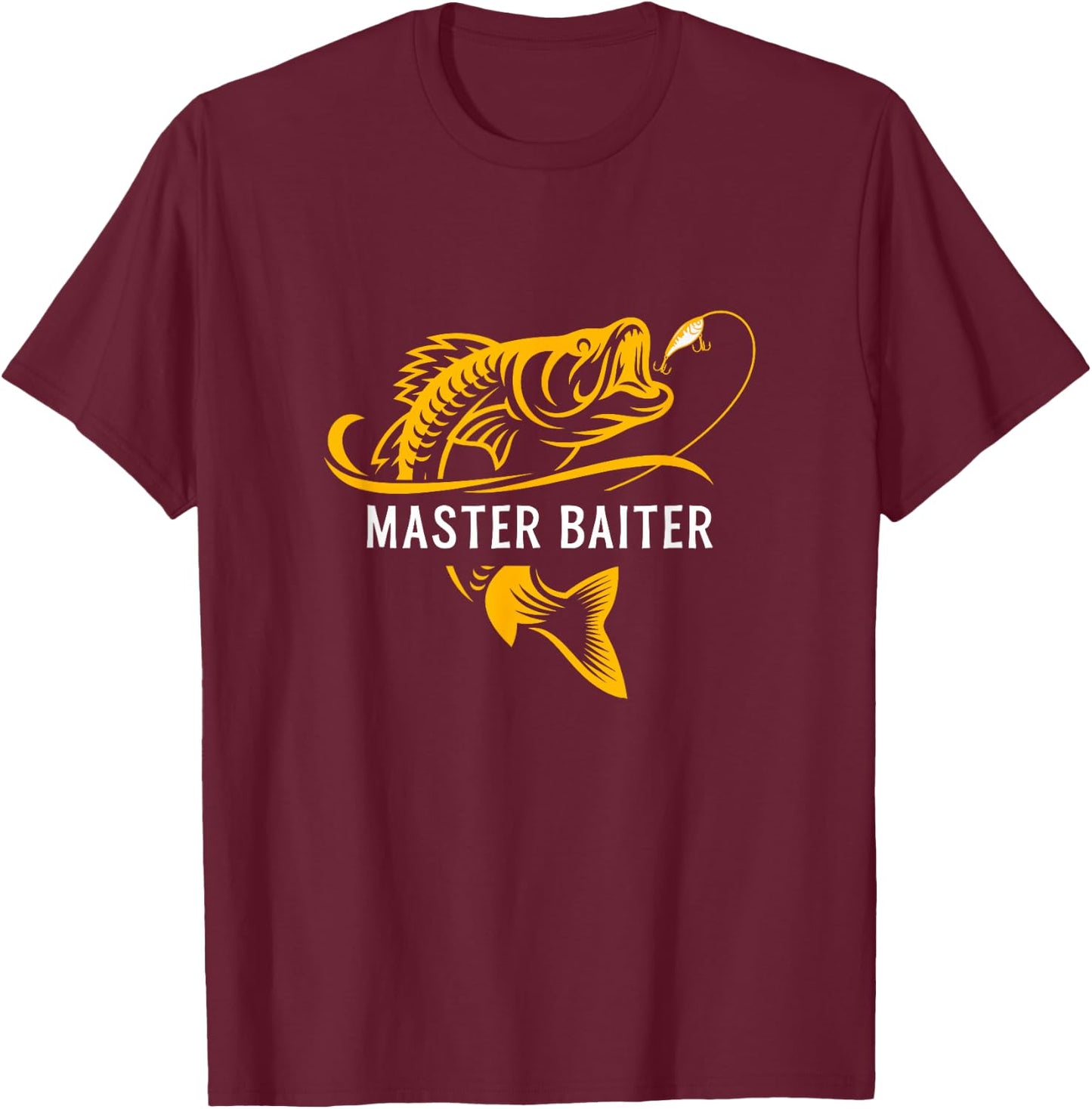 Master Baiter - Funny Fishing T-Shirt - T-Shirt | Maroon